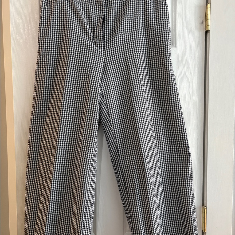 Black and White Loft Checkered Pants
